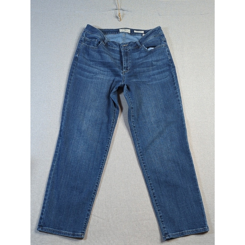 LOGO Lori Goldstein Boyfriend Jeans Women's Size 8 Medium Wash Denim Relaxed Fi